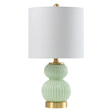 Daphne 20" Ribbed Metal/Glass LED Table Lamp