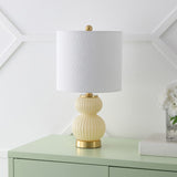 Daphne 20" Ribbed Metal/Glass LED Table Lamp