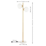Oscar 60.5" Modern Parisian Candlestick Iron LED Floor Lamp - JONATHAN Y
