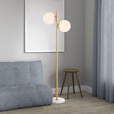Oscar 60.5" Modern Parisian Candlestick Iron LED Floor Lamp - JONATHAN Y
