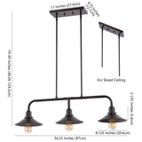Cade 34.25" Metal Farmhouse Industrial LED Pendant - JONATHAN Y