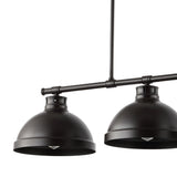 Asher 36" Industrial Farmhouse Iron Linear LED Pendant - JONATHAN Y