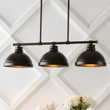 Asher 36" Industrial Farmhouse Iron Linear LED Pendant - JONATHAN Y