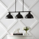 Asher 36" Industrial Farmhouse Iron Linear LED Pendant - JONATHAN Y