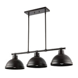 Asher 36" Industrial Farmhouse Iron Linear LED Pendant - JONATHAN Y