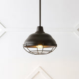 Levi Industrial Farmhouse Iron LED Pendant - JONATHAN Y