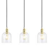 Cooper 25.5" Farmhouse Contemporary Glass Linear LED Pendant - JONATHAN Y