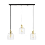 Cooper 25.5" Farmhouse Contemporary Glass Linear LED Pendant - JONATHAN Y