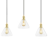 Kiawah Island 30.5" Metal/Glass Contemporary Modern LED Pendant - JONATHAN Y