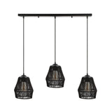 Ibiza Island 30" Seagrass/Metal Bohemian Coastal LED Pendant - JONATHAN Y