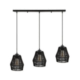Ibiza Island 30" Seagrass/Metal Bohemian Coastal LED Pendant - JONATHAN Y