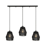 Ibiza Island 30" Seagrass/Metal Bohemian Coastal LED Pendant - JONATHAN Y