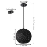 Lacey Bohemian Minimalist Iron/Rope Woven Globe LED Pendant
