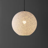 Lacey Bohemian Minimalist Iron/Rope Woven Globe LED Pendant