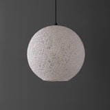 Lacey Bohemian Minimalist Iron/Rope Woven Globe LED Pendant