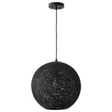 Lacey Bohemian Minimalist Iron/Rope Woven Globe LED Pendant