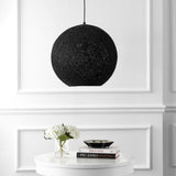 Lacey Bohemian Minimalist Iron/Rope Woven Globe LED Pendant