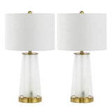Tryon Modern Minimalist Glass/Iron Nightlight LED Table Lamp - JONATHAN Y