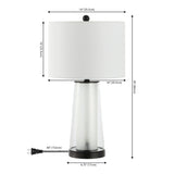 Tryon Modern Minimalist Glass/Iron Nightlight LED Table Lamp - JONATHAN Y