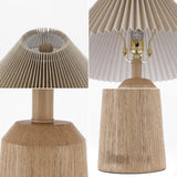 Arvid 20.5" Rustic Scandinavian Resin/Iron Lighthouse LED Table Lamp with Pleated Shade