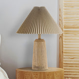 Arvid 20.5" Rustic Scandinavian Resin/Iron Lighthouse LED Table Lamp with Pleated Shade