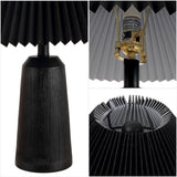 Arvid 20.5" Rustic Scandinavian Resin/Iron Lighthouse LED Table Lamp with Pleated Shade