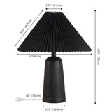 Arvid 20.5" Rustic Scandinavian Resin/Iron Lighthouse LED Table Lamp with Pleated Shade