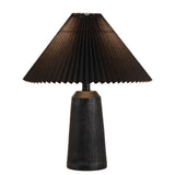 Arvid 20.5" Rustic Scandinavian Resin/Iron Lighthouse LED Table Lamp with Pleated Shade