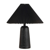 Arvid 20.5" Rustic Scandinavian Resin/Iron Lighthouse LED Table Lamp with Pleated Shade