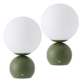 Fatima 9.5 in. Modern Minimalist Metal Rechargeable Integrated Dimmable LED Table Lamp with Touch Sensor