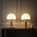 Imani 12.3 in. Modern Metal Rechargeable Integrated Dimmable LED Table Lamp with Touch Sensor Brass Gold/White (Set of 2) – AI-ON