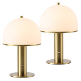 Imani 12.3 in. Modern Metal Rechargeable Integrated Dimmable LED Table Lamp with Touch Sensor