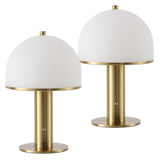 Imani 12.3 in. Modern Metal Rechargeable Integrated Dimmable LED Table Lamp with Touch Sensor