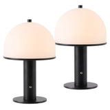 Imani 12.3 in. Modern Metal Rechargeable Integrated Dimmable LED Table Lamp with Touch Sensor