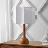 Lisbet 21" Mid-Century Modern Tubular Gourd Resin LED Table Lamp with Octagonal Shade