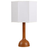 Lisbet 21" Mid-Century Modern Tubular Gourd Resin LED Table Lamp with Octagonal Shade
