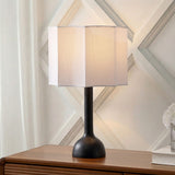 Lisbet 21" Mid-Century Modern Tubular Gourd Resin LED Table Lamp with Octagonal Shade