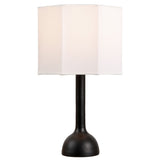 Lisbet 21" Mid-Century Modern Tubular Gourd Resin LED Table Lamp with Octagonal Shade