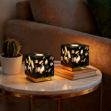 Lara 4.63" Modern Glam Terrazzo Rechargeable/Cordless Dimmable Integrated LED Mini Table Lamp with Touch Sensor Set 2