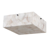 Giulia 13" 2-Light Modern Contemporary Alabaster/Iron Square LED Flush Mount