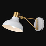 Lynn 15" Swing Arm Modern Midcentury Iron USB Charging Port LED Sconce - JONATHAN Y