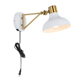 Lynn 15" Swing Arm Modern Midcentury Iron USB Charging Port LED Sconce - JONATHAN Y