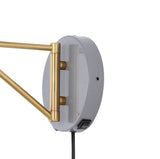 Lynn 15" Swing Arm Modern Midcentury Iron USB Charging Port LED Sconce - JONATHAN Y
