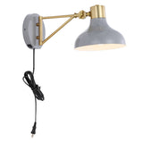 Lynn 15" Swing Arm Modern Midcentury Iron USB Charging Port LED Sconce - JONATHAN Y