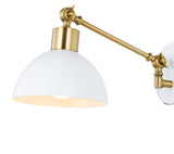 Lisa 18" Swing Arm Modern Midcentury Iron USB Charging Port LED Sconce - JONATHAN Y