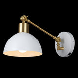 Lisa 18" Swing Arm Modern Midcentury Iron USB Charging Port LED Sconce - JONATHAN Y
