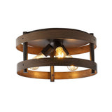 Cooper 16" Farmhouse Industrial Iron LED Flush Mount - JONATHAN Y