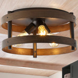 Cooper 16" Farmhouse Industrial Iron LED Flush Mount - JONATHAN Y