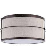 Evan 14" Rustic Farmhouse Iron LED Flush Mount - JONATHAN Y