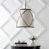 Milo 19" Rustic Farmhouse Iron LED Pendant - JONATHAN Y